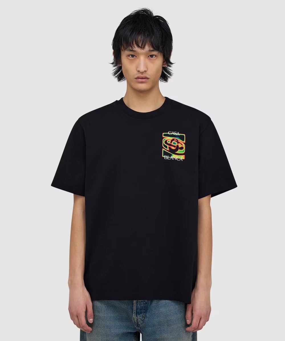 CASABLANCA HEAT MAP CLASSIC T-SHIRT BLACK