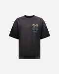 AMIRI MA QUAD FLAMES T-SHIRT WASHED BLACK