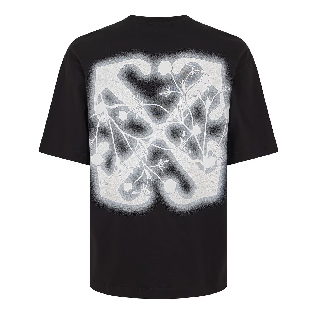 OFF WHITE FLOWER SPRAY ARROW T-SHIRT BLACK