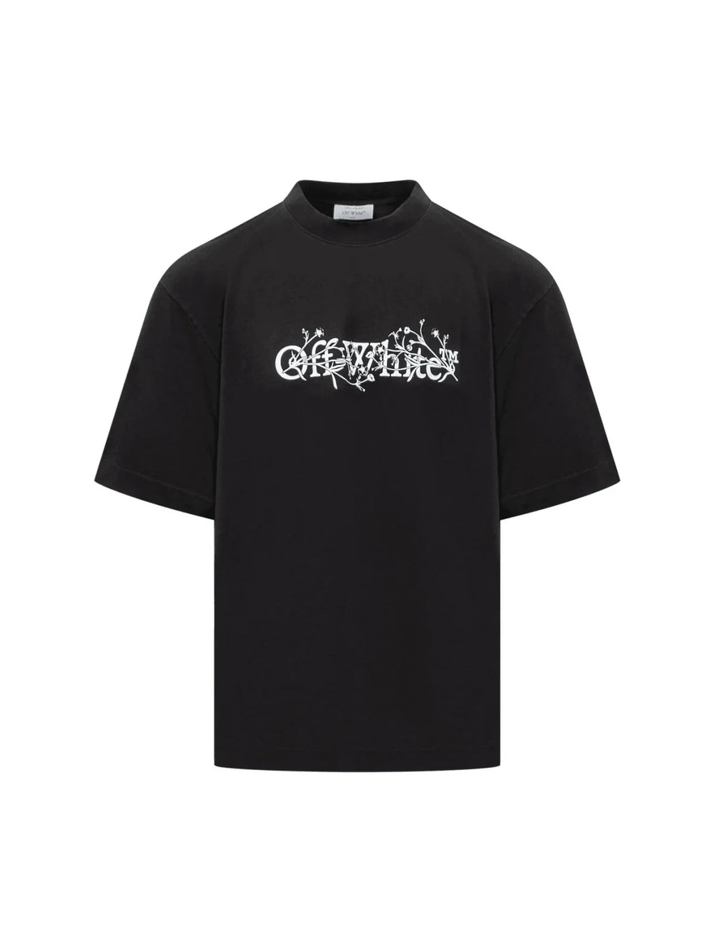 OFF WHITE BOOKISH FLORAL T-SHIRT BLACK