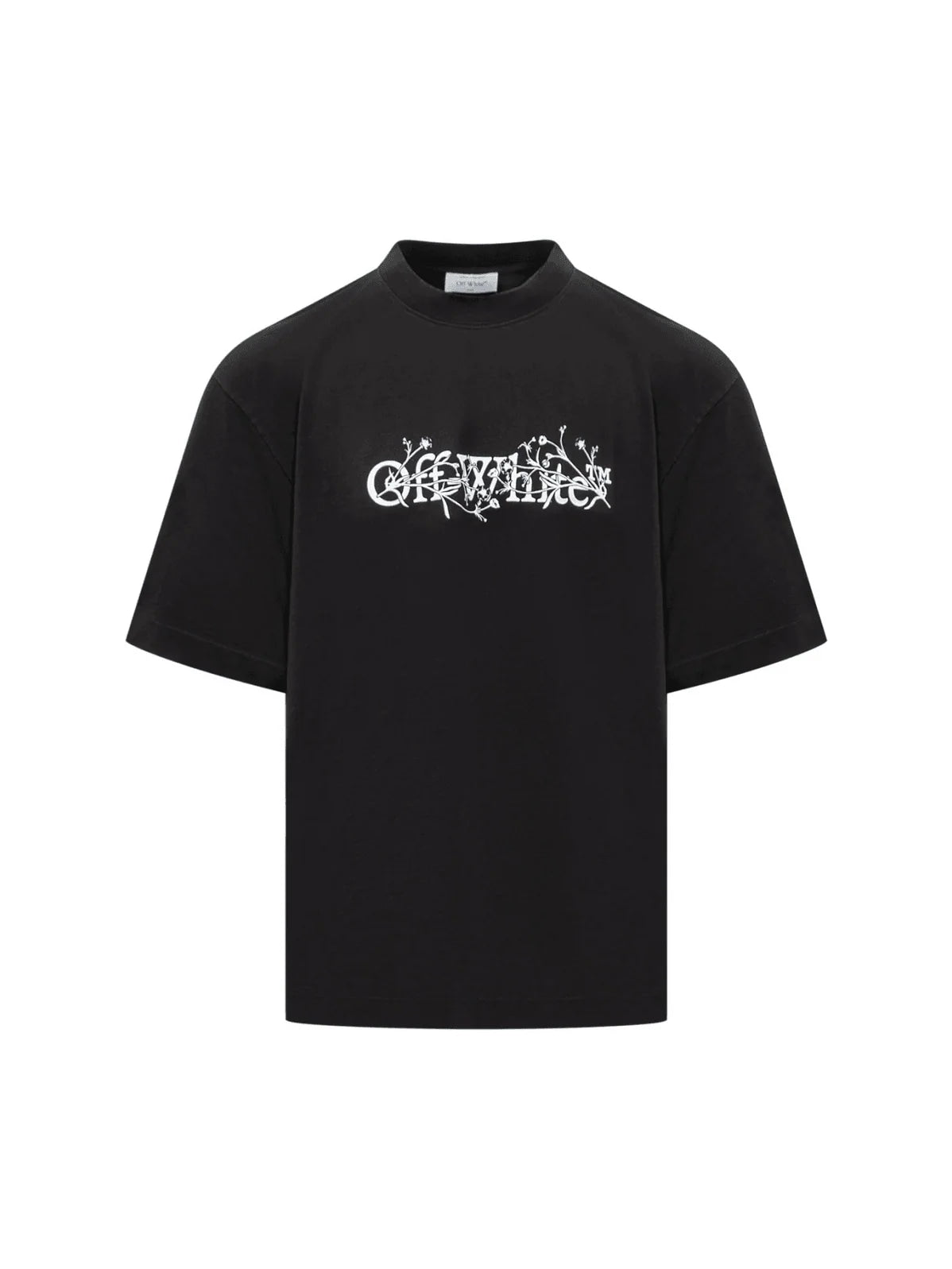 OFF WHITE BOOKISH FLORAL T-SHIRT BLACK