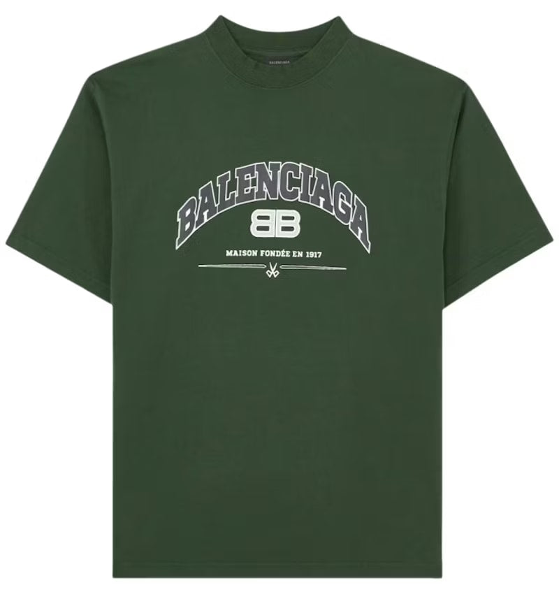 BALENCIAGA MAISON LOGO T-SHIRT GREEN