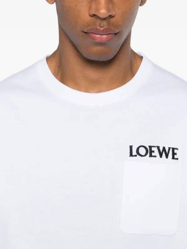 LOEWE RELAXED FIT POCKET T-SHIRT WHITE
