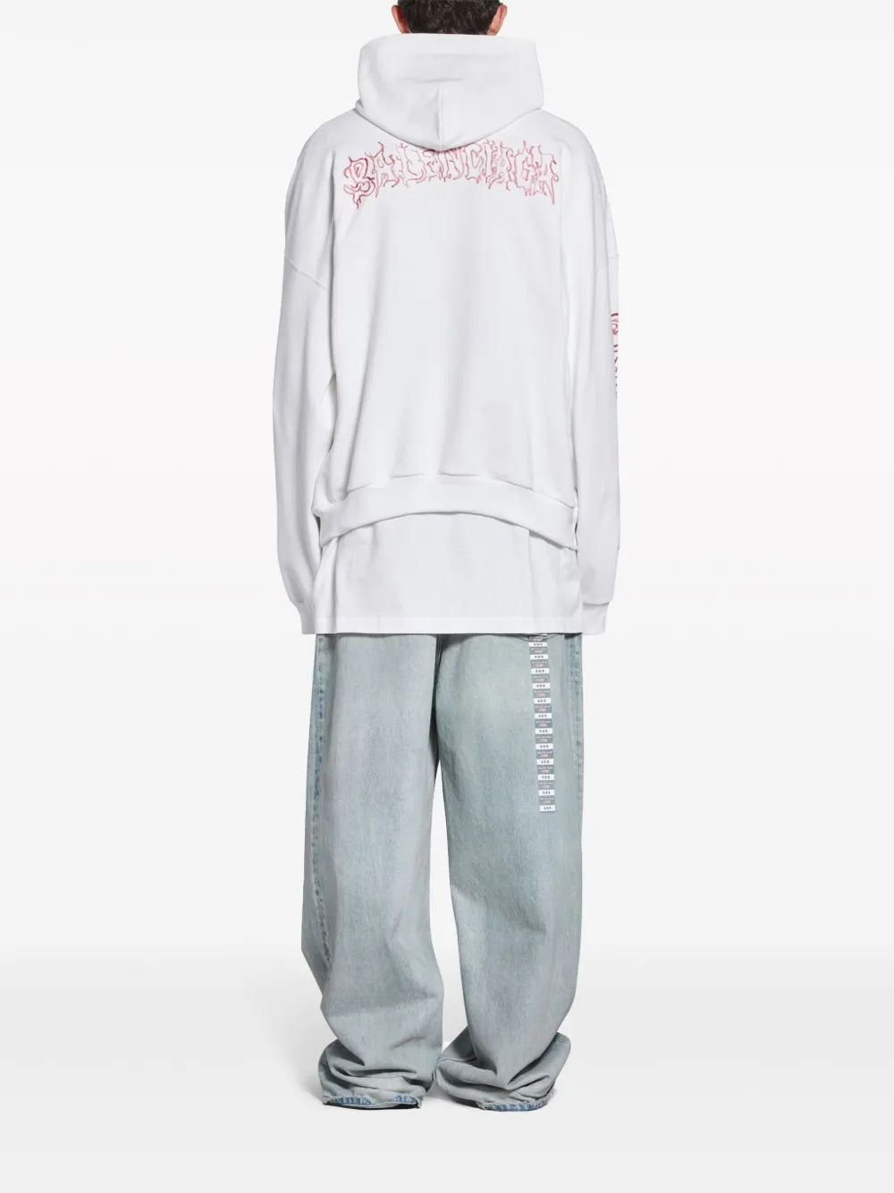 BALENCIAGA DIY METAL HOODIE WHITE RED